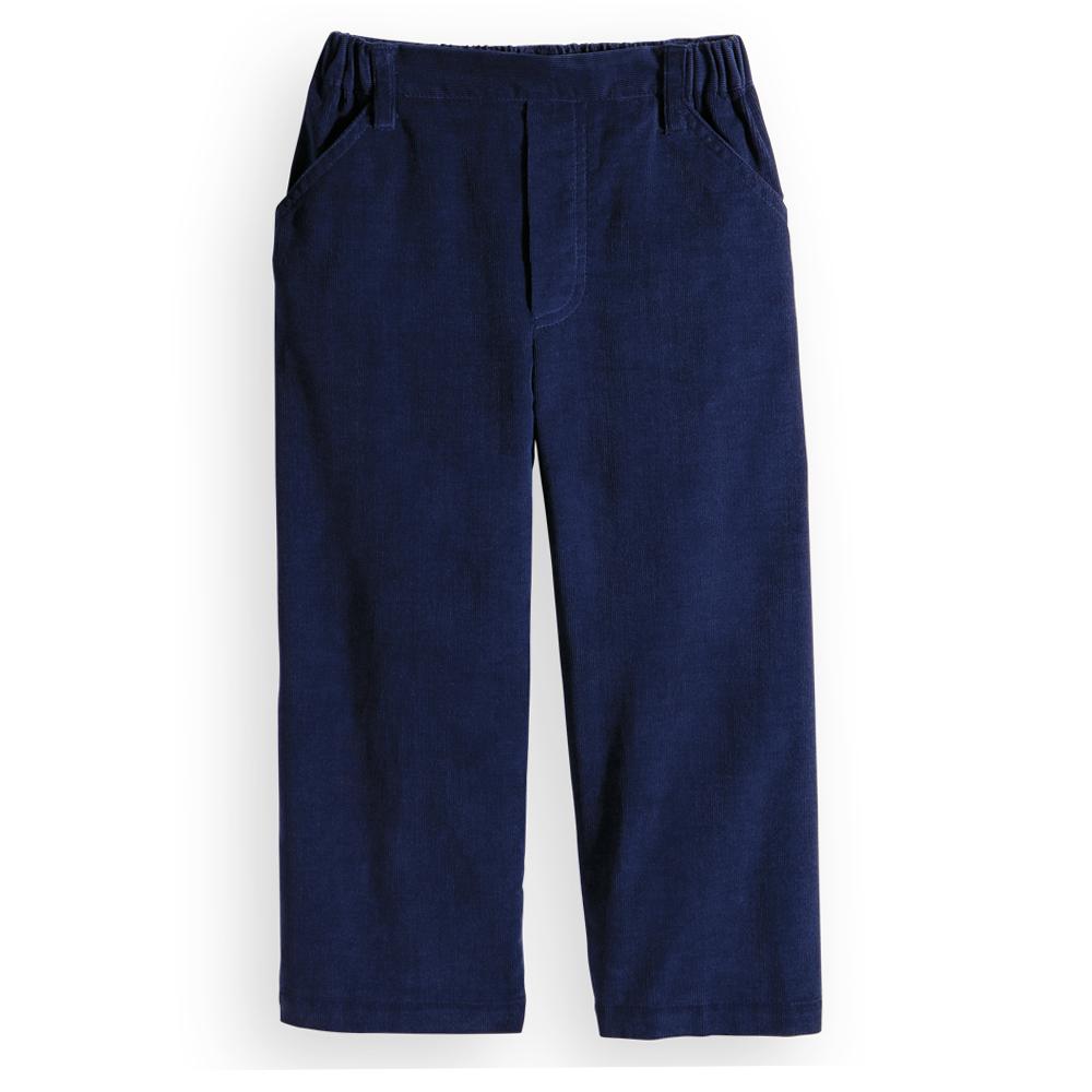 Corduroy Faux Zip Pant | Navy