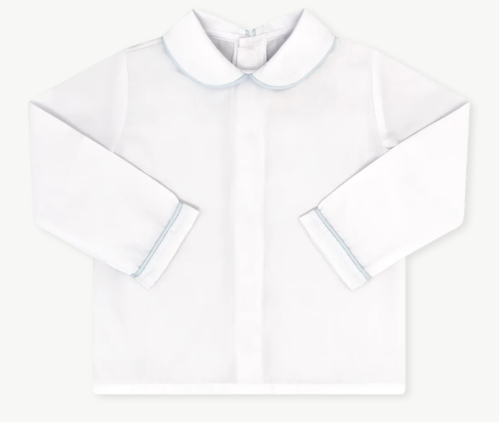 Sibley Shirt | White, Classic Blue