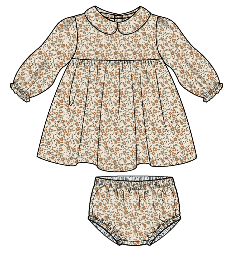 BUBBLE | BITTY BROWN FLORAL