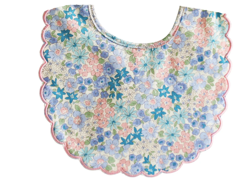 Scallop Bib | Liberty Blue