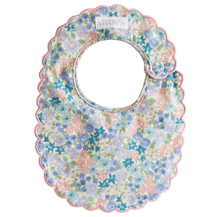 Scallop Bib | Liberty Blue