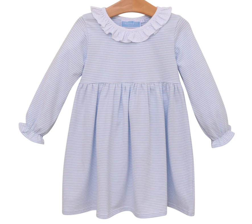 Georgia Dress | Light Blue Stripe