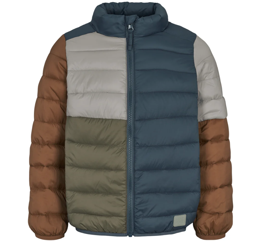 Owe Puffer Jacket | Shaded Blue Block