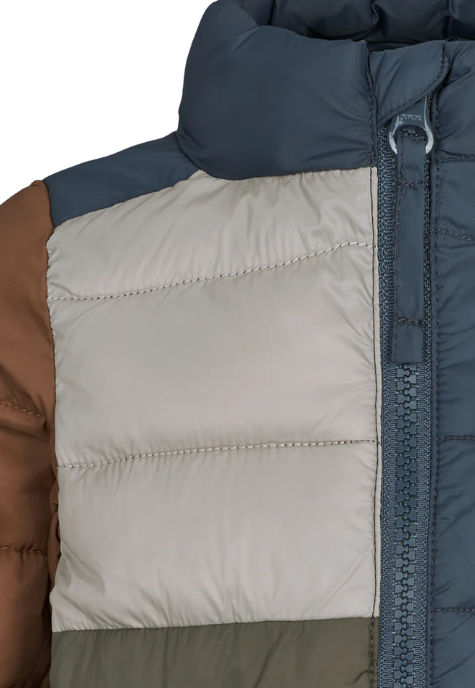 Owe Puffer Jacket | Shaded Blue Block