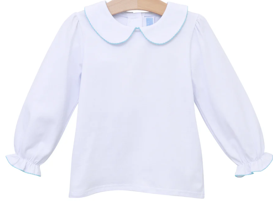 Peter Pan Collar Shirt | Light Blue