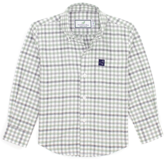 Boys Classic Flannel | Grassland