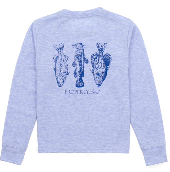 Boys Portland Pocket Tee | Baby Blue Heather