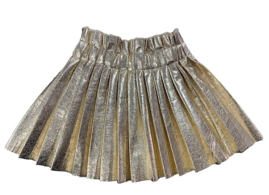 Foil Pleated Skirt