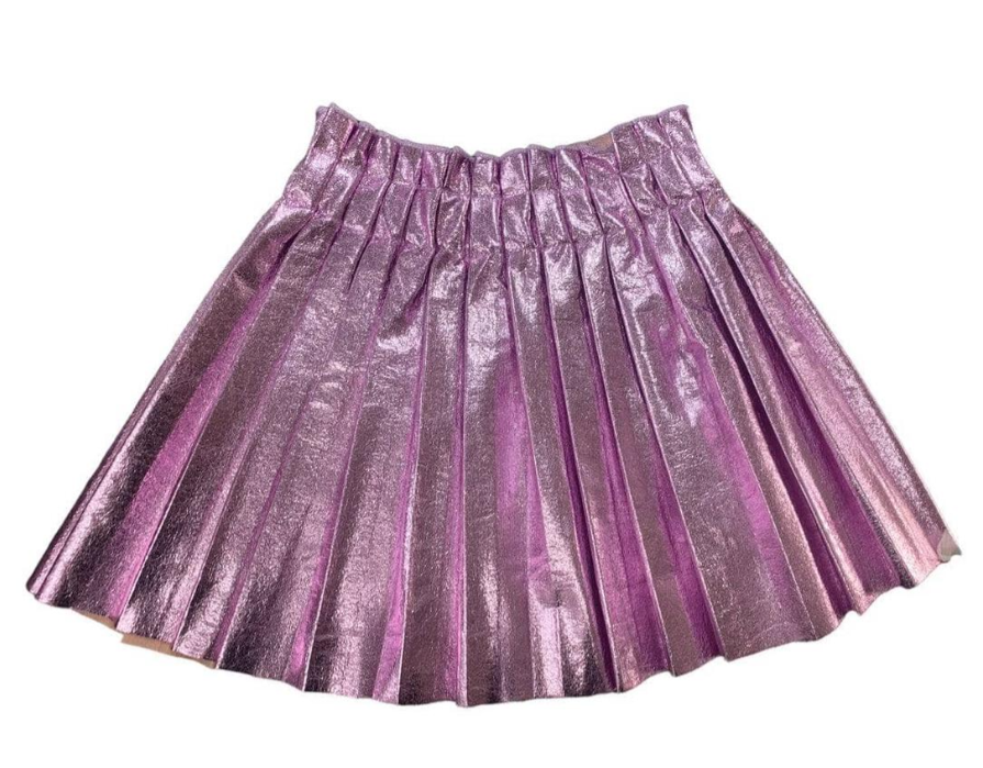 Foil Pleated Skirt