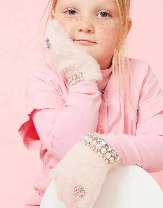 Cotton Candy Jeweled Gloves