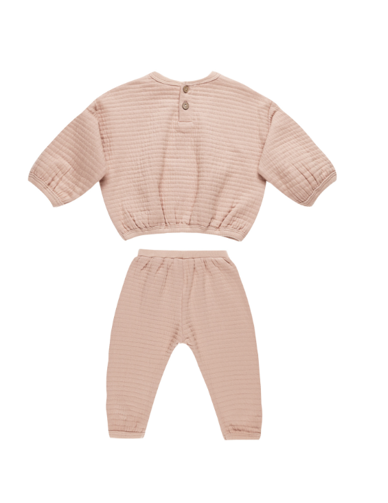 Textured Sweat Set | Blush