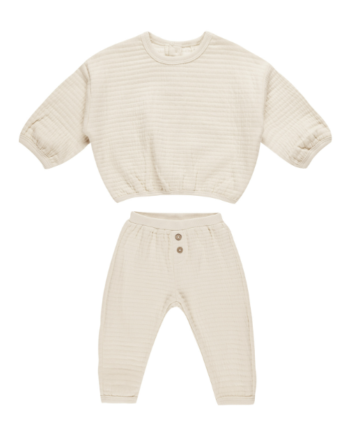 Textured Sweat Set | Natural