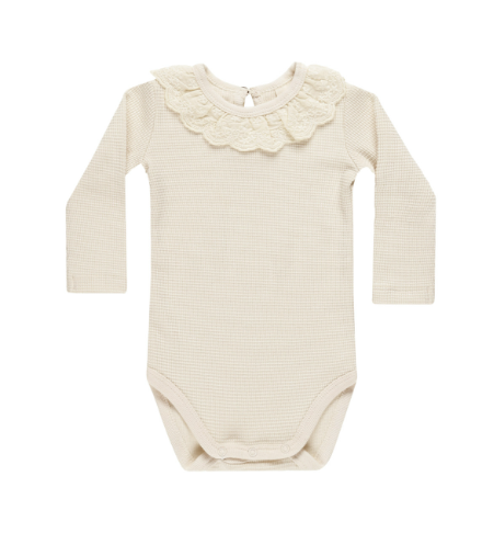 Ruffle Collar Bodysuit | Natural