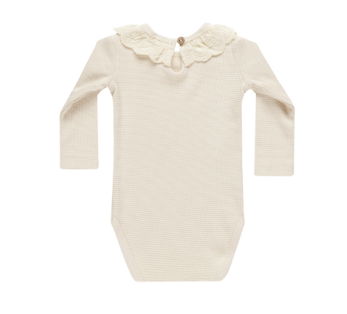 Ruffle Collar Bodysuit | Natural