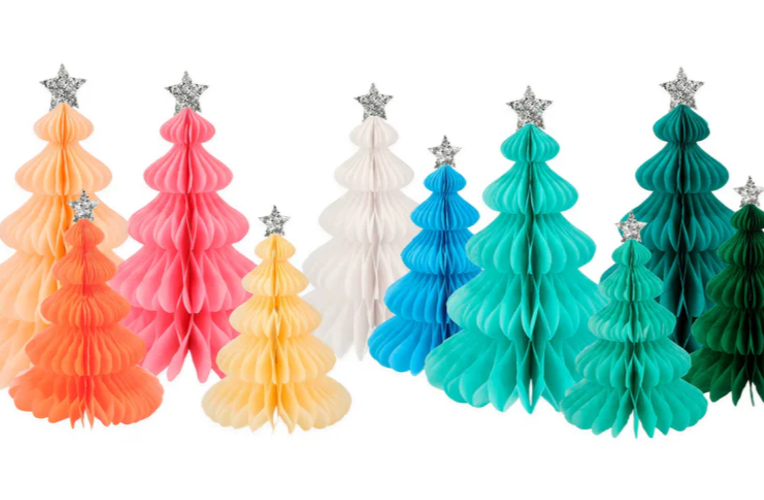 Rainbow Forest Honeycomb Decorations