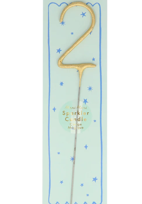 Gold Sparkler Number Candle