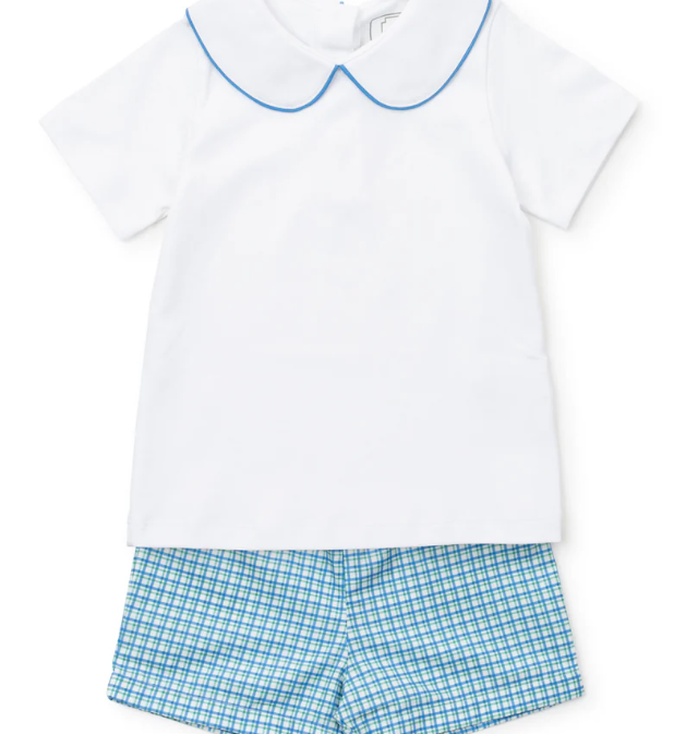 Boys' Woven Short Set | Hampton Plaid