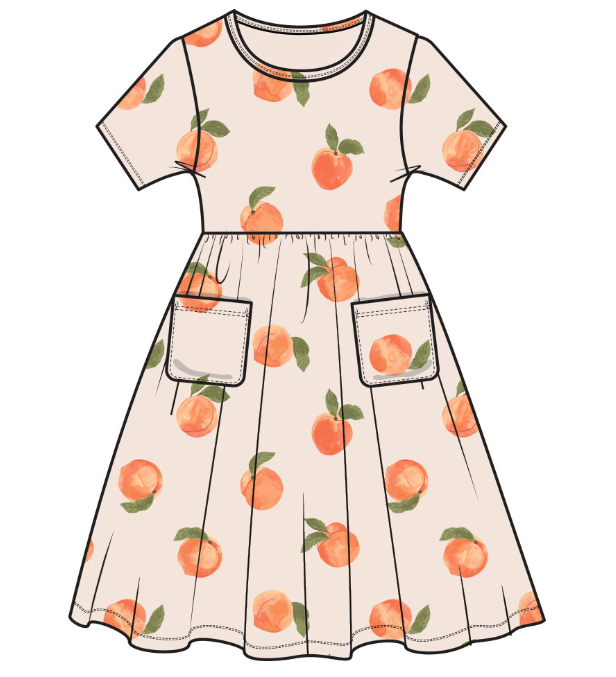 TWIRLY DRESS | PEACHES