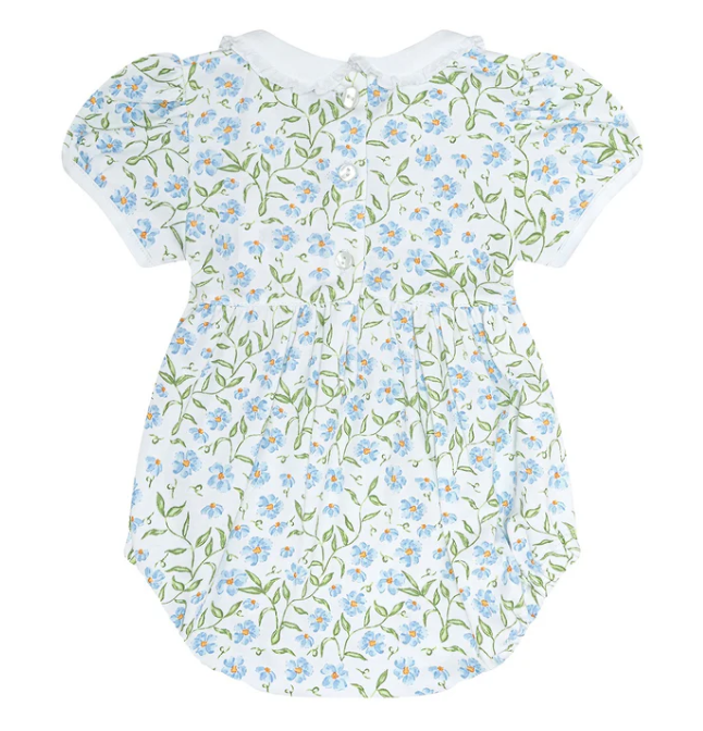 Blue Vines Smocked Bubble