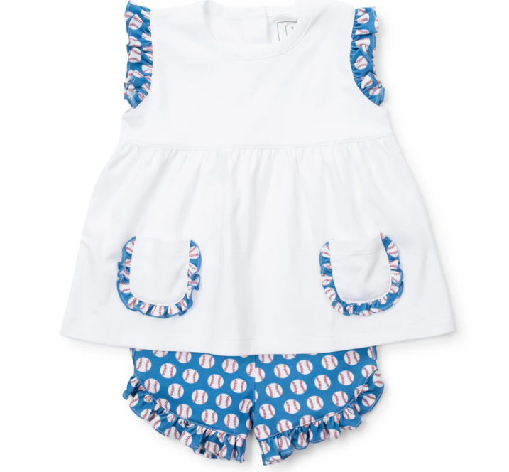 Gentry Girls Short Set | Baseball