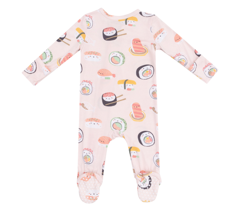 2-WAY ZIPPER FOOTIE | SUSHI PINK