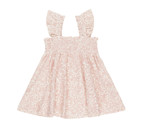 Smocked Jersey Dress | Pink Blossom