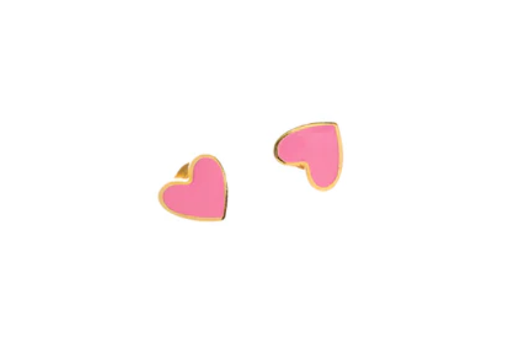 Stud Earrings | Enamel Heart