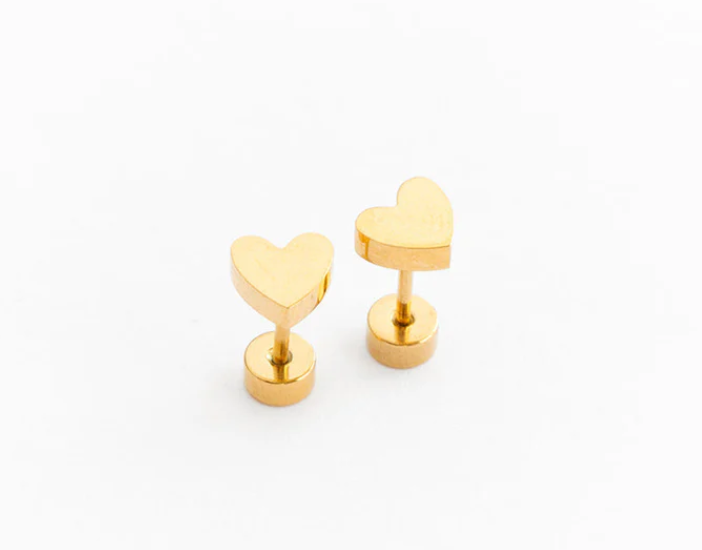 Stud Earrings | Heart