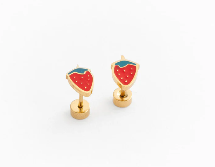 Stud Earrings | Strawberry