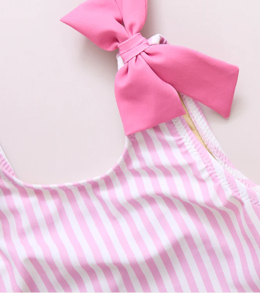 Girls Shelly Tankini | Pink Stripe