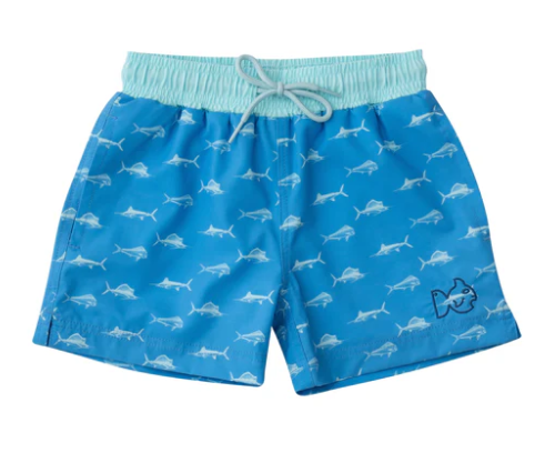 Boogie Board Trunk | Fish Print Marina Blue