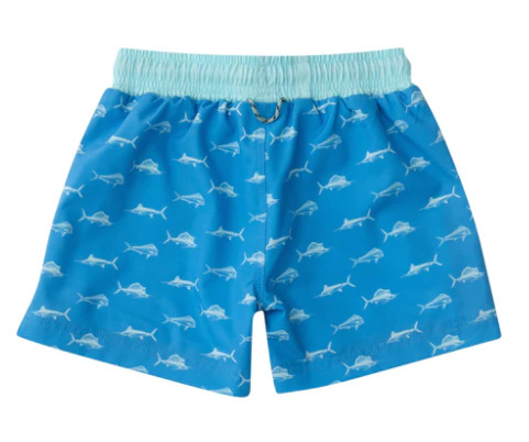 Boogie Board Trunk | Fish Print Marina Blue