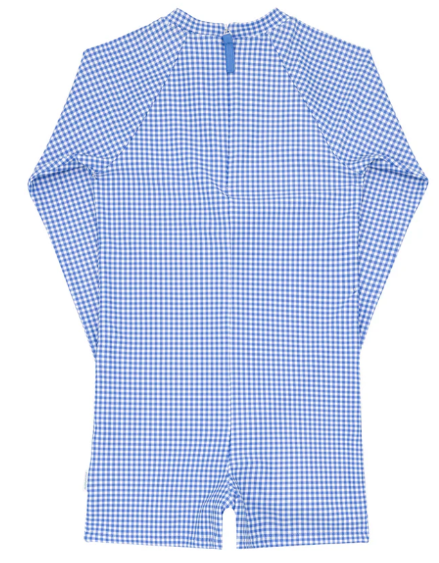 LS Rashguard One Piece | Blue Gingham