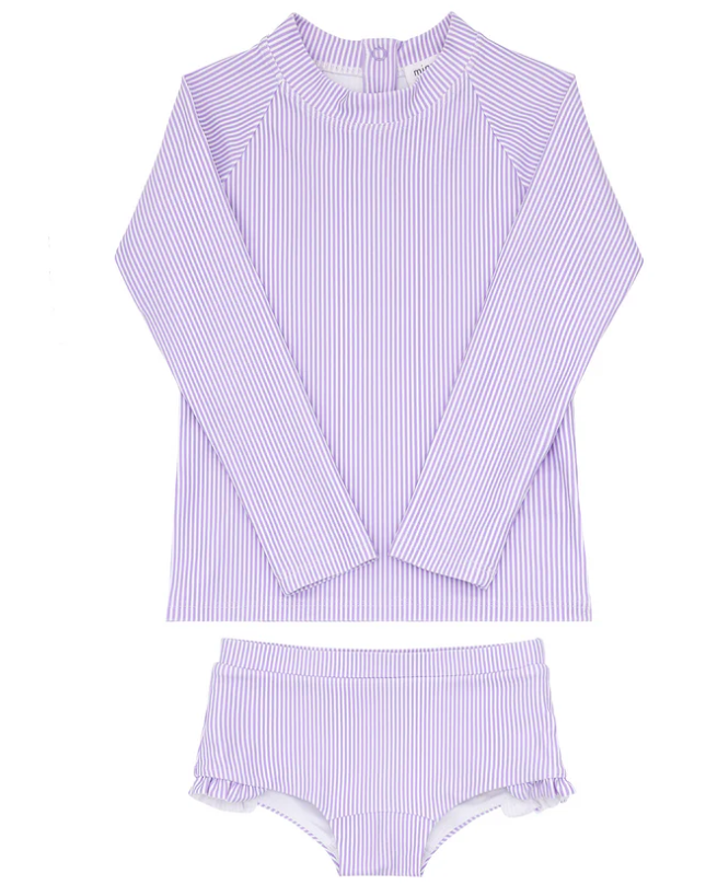 Rashguard Set | Lavender Stripe