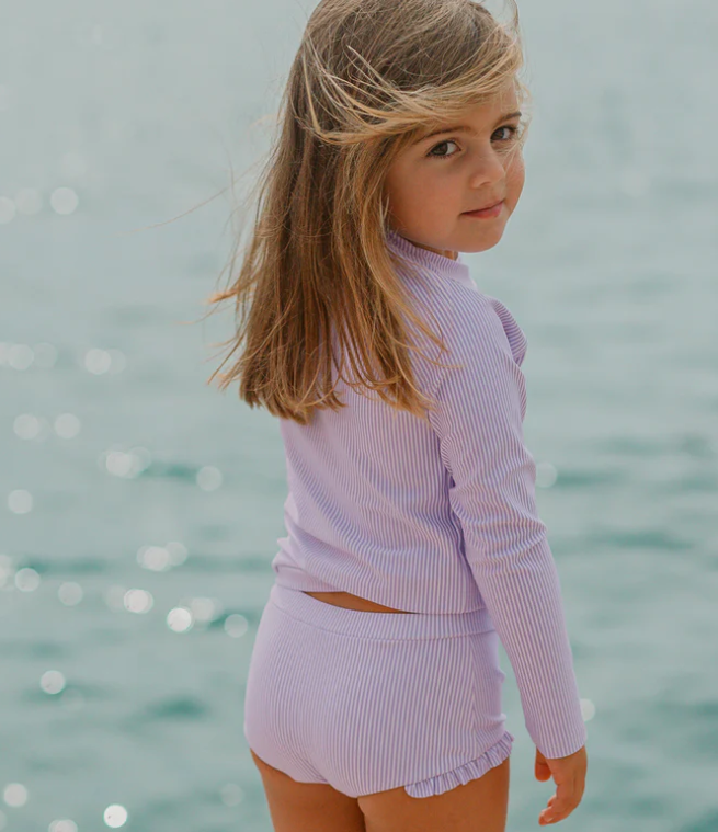 Rashguard Set | Lavender Stripe