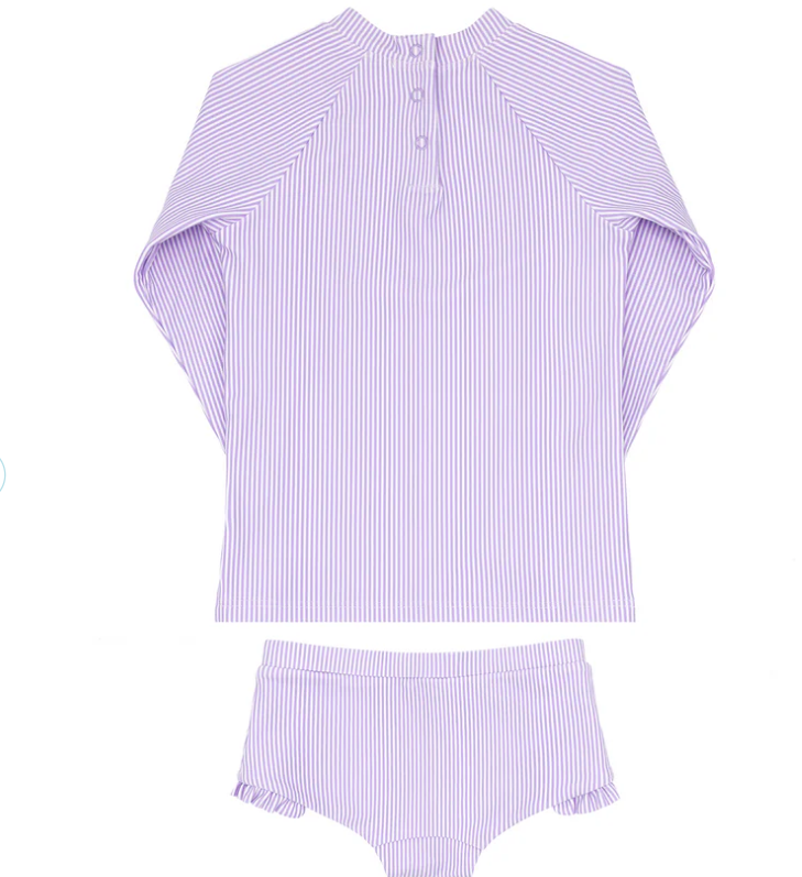 Rashguard Set | Lavender Stripe