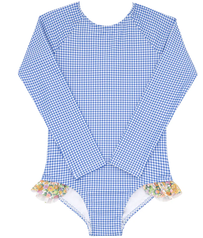 Rashguard One Piece | Blue Gingham