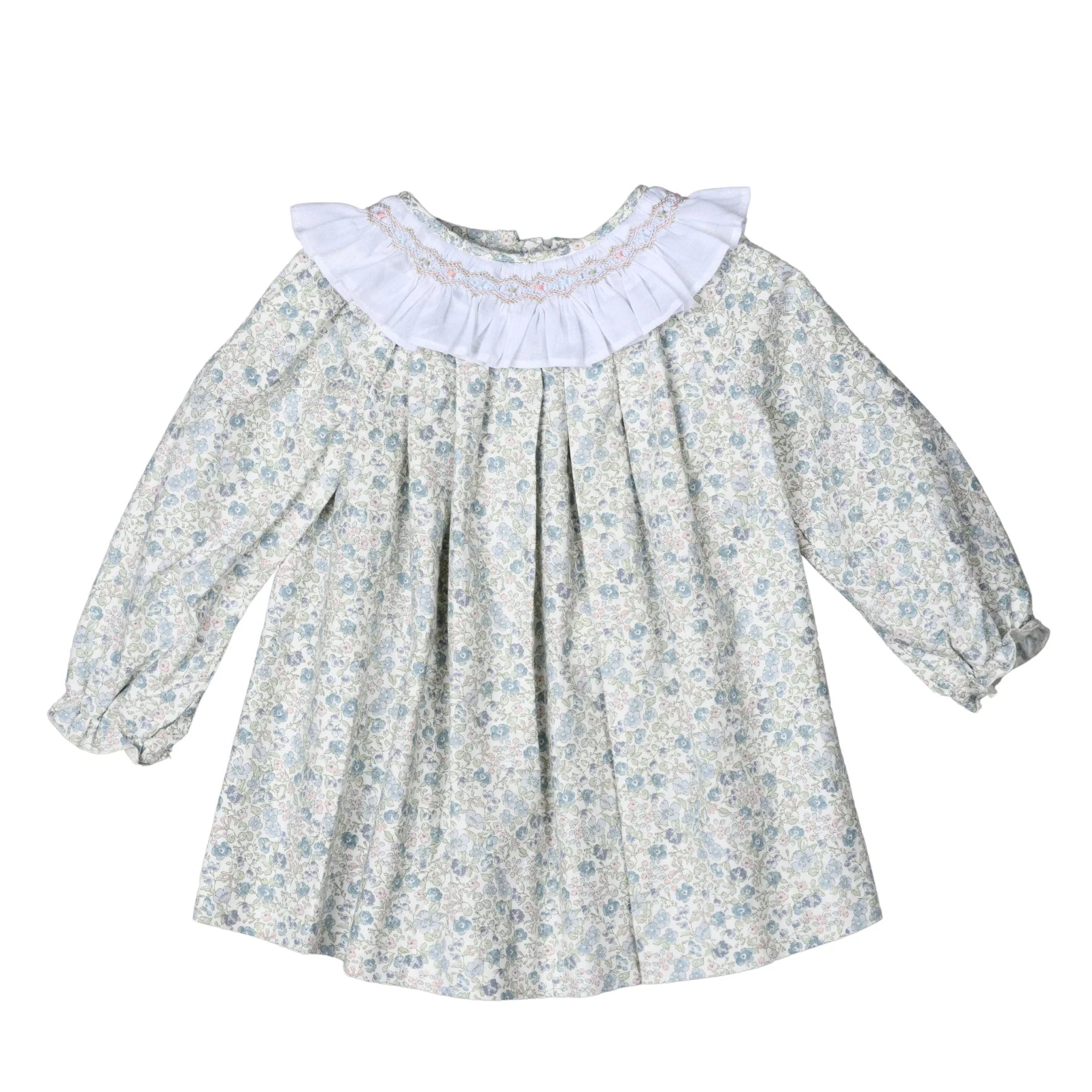 Emma | Hand Smocked Blue Floral