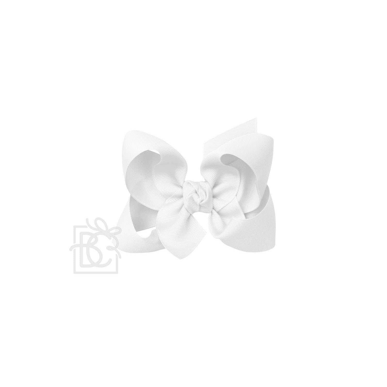 4.5" GROSGRAIN BOW | WHITE